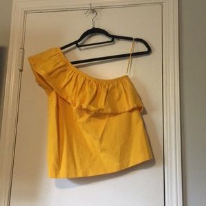 Jcrew yellow blouse